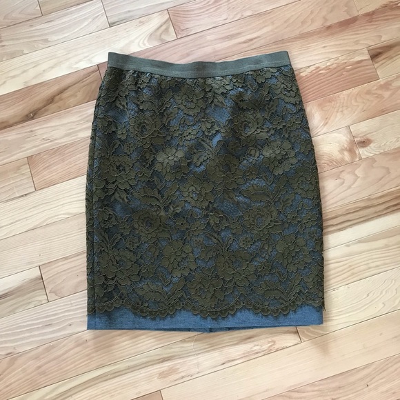 Dresses & Skirts - Ann Taylor Loft lace and cotton skirt